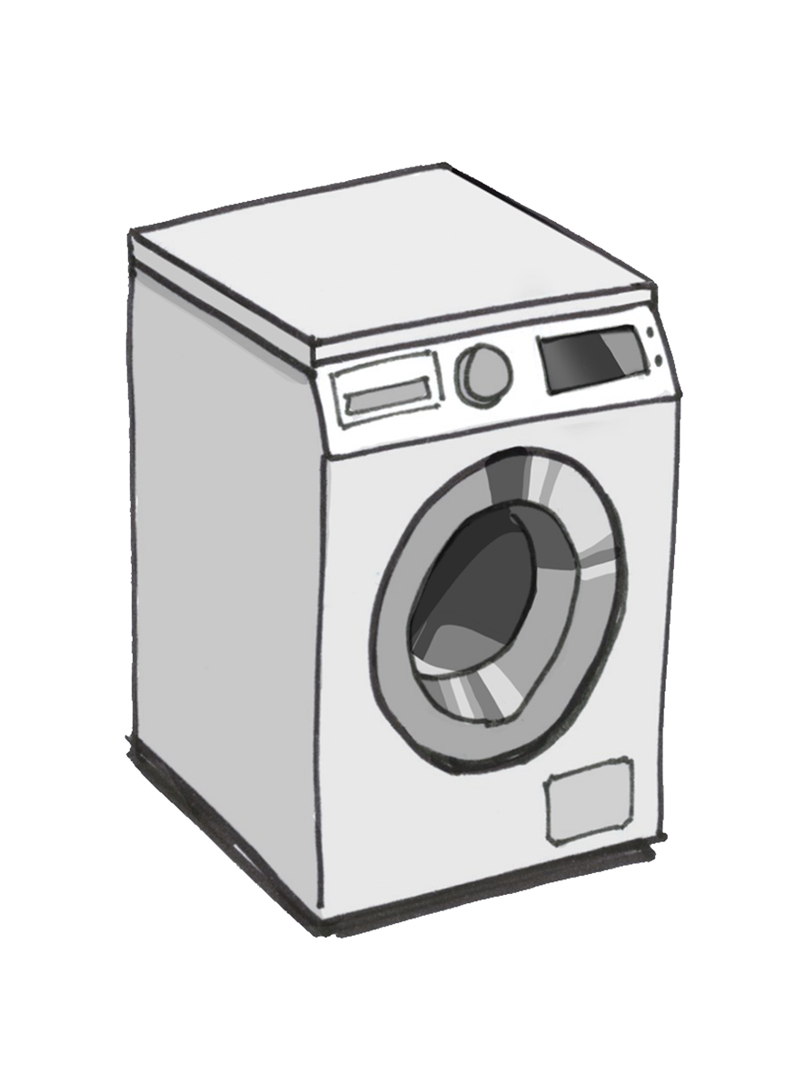 Het voeden van de wasmachine